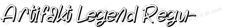 Artifakt Legend Regu字体转换